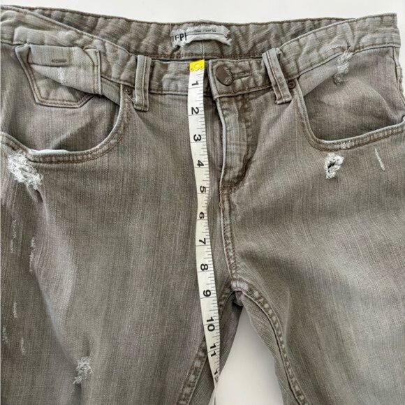 Free People Jeans W29 x L28 Mid Rise Skinny Distressed Boho Festival Streetwear - Picture 8 of 12